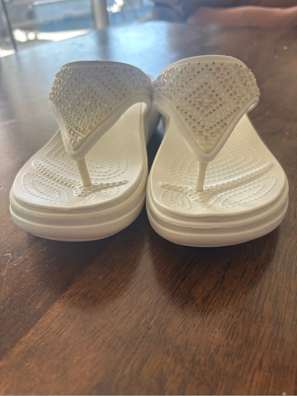 CROCS white sandals